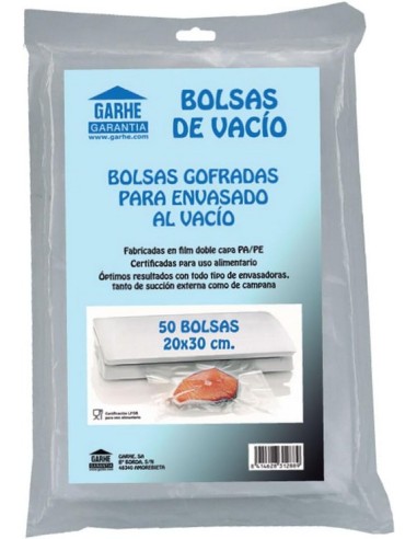 Garhe - 50 Bolsas gofradas para envasar al vacío