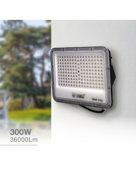 Proyector LED GSC Belinta 300W 6500K IP65 Negro