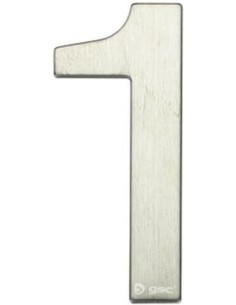 GSC - Número puerta 1 acero inoxidable con adhesivo