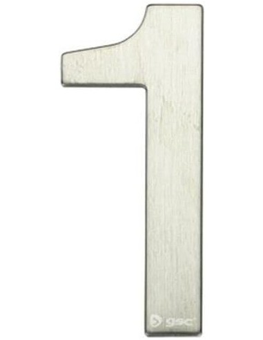 GSC - Número puerta 1 acero inoxidable con adhesivo