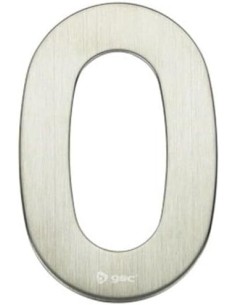GSC - Número puerta 0 acero inoxidable con adhesivo