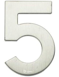 GSC - Número puerta 5 acero inoxidable con adhesivo