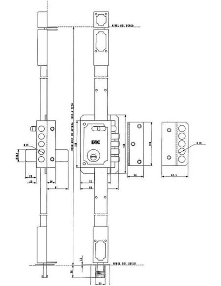 Cerradura FAC SOB.S-90 AP UVE Derecha | Cerrajería | Ferretería Torres