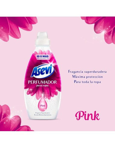Composición artística de la esencia Asevi Pink resaltando su capacidad superfijadora.