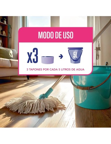 Suelo de cocina moderno y brillante tras ser limpiado con el fregasuelos cítrico Asevi.