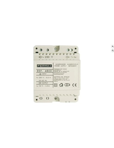 Fermax - 4800 Alimentador DIN4 230Vac/12Vac, 1.5A, 50-60 MHz