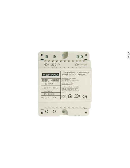 Fermax - 4800 Alimentador DIN4 230Vac/12Vac, 1.5A, 50-60 MHz