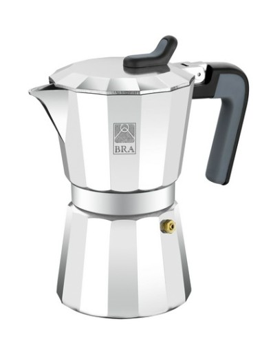 BRA - Cafetera italiana aluminio 12 tazas (no inducción)