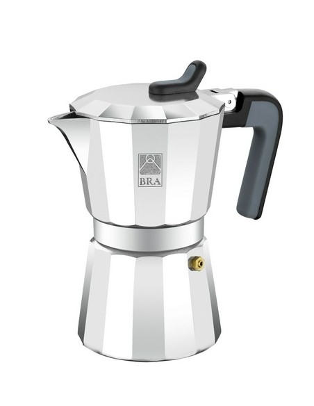 BRA - Cafetera italiana aluminio 12 tazas (no inducción)