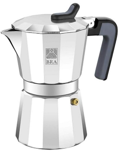 BRA - Cafetera italiana aluminio 12 tazas (no inducción)