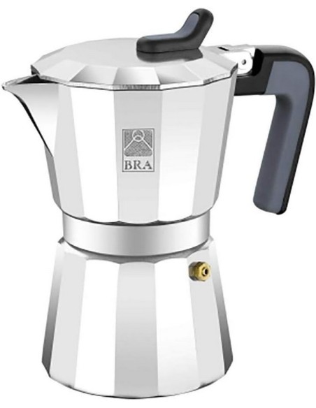 BRA - Cafetera italiana aluminio 12 tazas (no inducción)