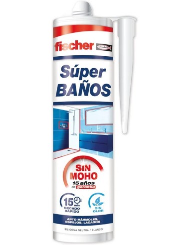 FISCHER - Silicona superbaños blanca -280 ml