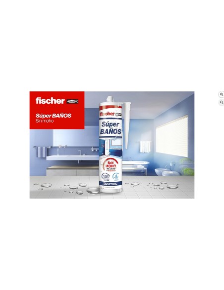 FISCHER - Silicona superbaños blanca -280 ml