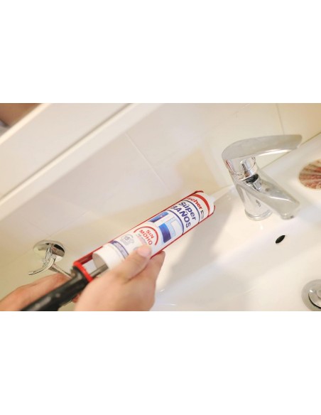 FISCHER - Silicona superbaños transparente -280 ml