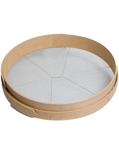 CRIBA DE MADERA No.30 DE 50 CTM PASO 0,4 MM