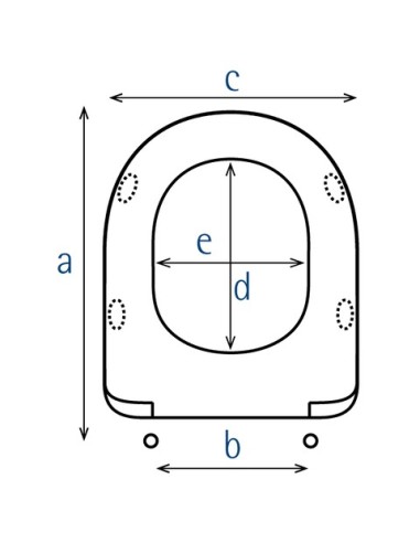 Estoli milos - Tapa inodoro milos bisagra a-80 393-452mm blanco