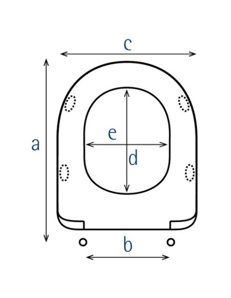 Estoli milos - Tapa inodoro milos bisagra a-80 393-452mm blanco