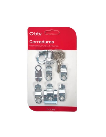BTV - Kit cerradura buzon diamante cromo