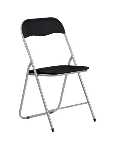 Silla Plegable Acolchada 7house Negra | 44x46x79cm