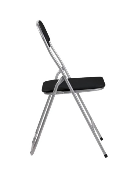 Silla Plegable Acolchada 7house Negra | 44x46x79cm
