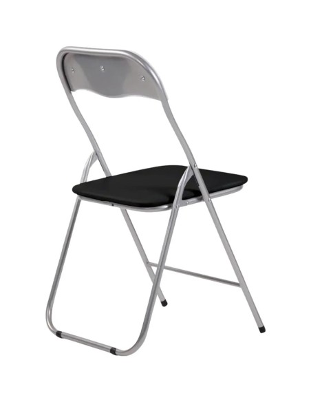 Silla Plegable Acolchada 7house Negra | 44x46x79cm