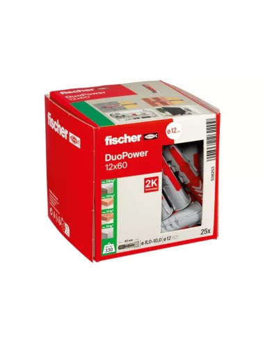 FISCHER - Tacos duo power 12 x 60 caja 25 unidades