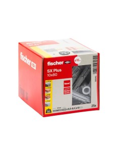 Fischer - Taco de expansión SX PLUS 10 X 80 - CAJA 25 unidades
