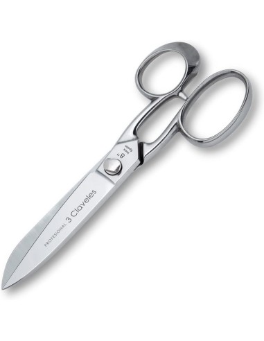 3 CLAVELES - Tijera cocina profesional acero inoxidable 8"