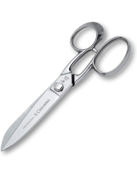3 CLAVELES - Tijera cocina profesional acero inoxidable 8"