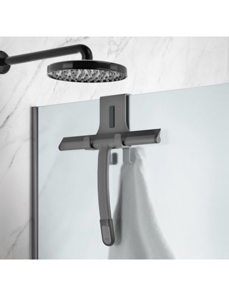 Metaltex - Rasqueta de ducha. Limpiacristales con Soporte