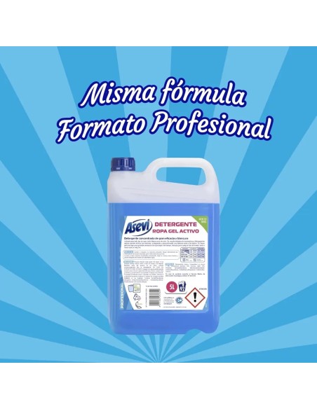 Asevi Detergente Gel Activo 92 Lavados - Limpieza y Frescura Duradera