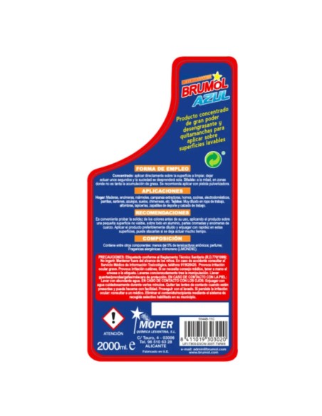 Desengrasante Azul Brumol 2000ml | Limpieza Potente y Multiusos