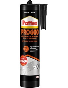 Pattex - PRO600 Adhesivo de montaje cartucho 300ml