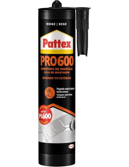 Pattex - PRO600 Adhesivo de montaje cartucho 300ml