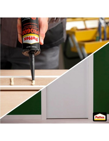 Pattex - PRO600 Adhesivo de montaje cartucho 300ml