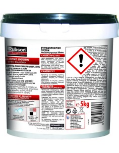 Bote de silicona líquida Rubson Aquablock SL3000 negra de 5 kg para impermeabilización de cubiertas 2