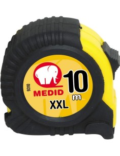 Medid MD/9310 Flexómetro con funda de goma, 10 m x 25 mm