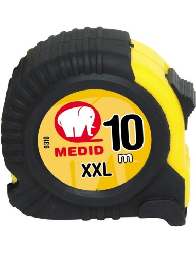 Medid MD/9310 Flexómetro con funda de goma, 10 m x 25 mm