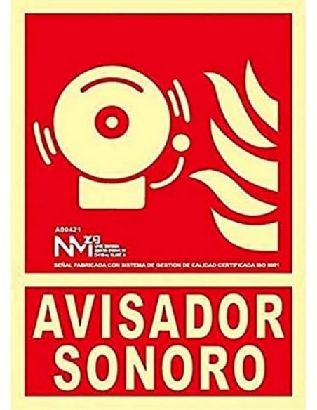 NMZ - B00121 Señal avisador sonoro PVC clase B 21x30cm