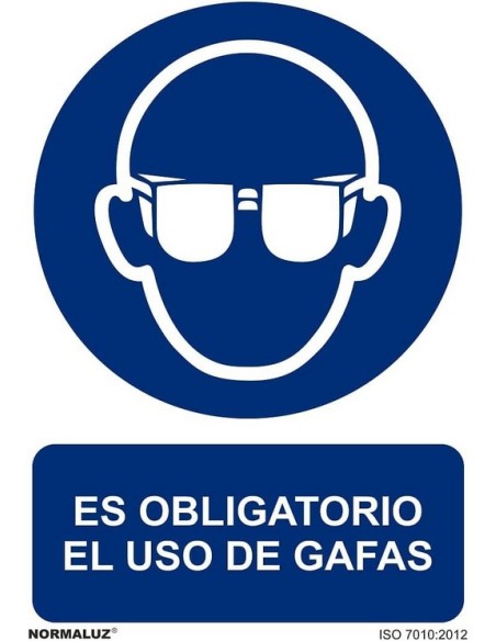 NMZ - RD20002 Señal uso obligatorio gafas PVC 21X30 cm
