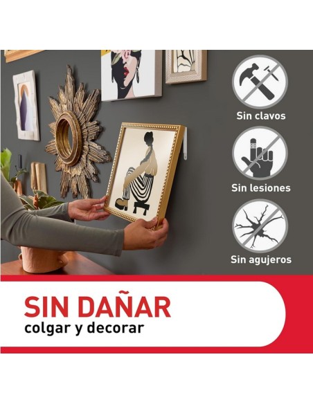 Command Tiras Adhesivas para Colgar Cuadros, Marcos, Espejos y Otros Adornos – Soporta hasta 5 kg