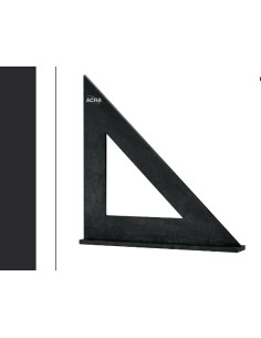 ACHA - Cartabón Vaciado Con Baño Inox. Negro, Con Sombrero 150x150 mm 2