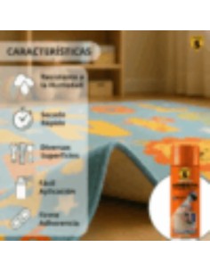 Bote de spray adhesivo Spsil de 400ml con boquilla aplicadora y etiqueta informativa 2