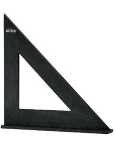 ACHA - Acha 250 x 250mm - Cartabón Vaciado Con Baño Inox. Negro, Con Sombrero