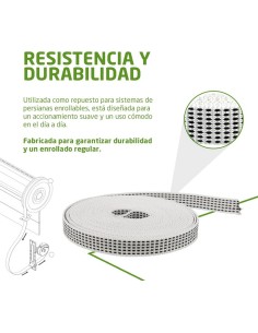 Amig - Cinta para Recogedor de Persianas Enrollables - Medidas 14 mm x 6 m 2