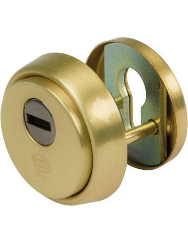 Amig - Escudo de seguridad Mod. 30 - Latón - Dorado - Anillo exterior macizo - Ø65 mm