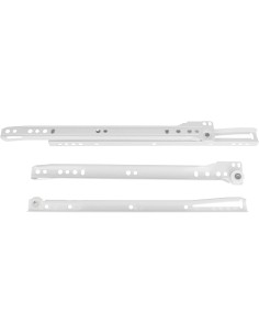 Amig - Juego de 2 Guías Correderas Metálicas con ruedas Color Blanco Medidas: 450 mm