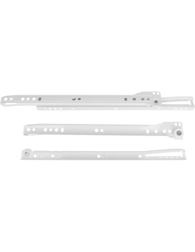 Amig - Juego de 2 Guías Correderas Metálicas con ruedas Color Blanco Medidas: 450 mm