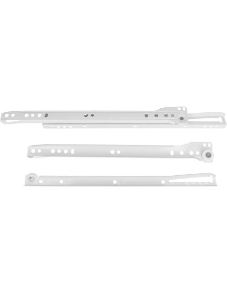 Amig - Juego de 2 Guías Correderas Metálicas con ruedas Color Blanco Medidas: 450 mm