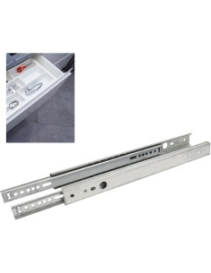Juego de guías metálicas AMIG modelo 26 de 374x27 mm con rodamientos de acero para cajones de hasta 25 kg